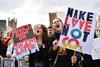 A photo of young people at a climate change protest