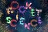 A typographic image showing the words "Rocket science" rendered as fireworks