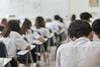 Students at desks in school