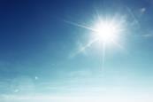 Sun in blue sky